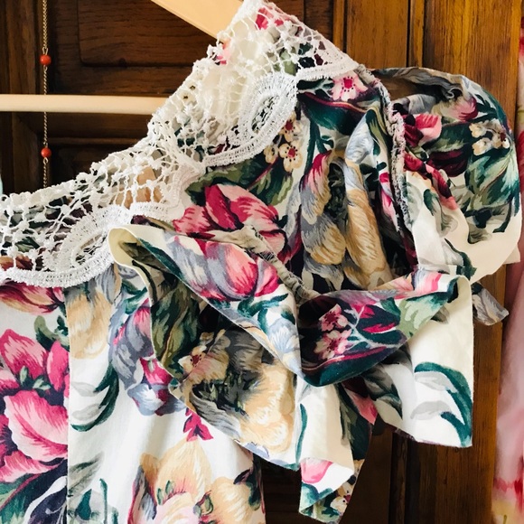 Vintage Midi Floral Cotton Dress by Albi-Ettes Size 11/12 - Picture 7 of 17